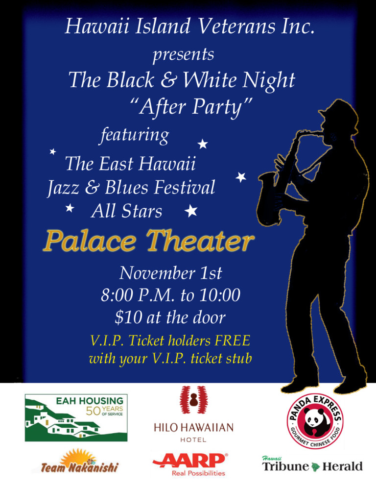 East Hawaii Jazz and Blues Festival | B&W Night Afterparty